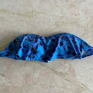 Miss Me Rhinestone Blue tie-dye Bikini top